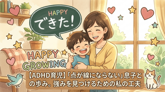 【ADHD育児】「点が線にならない」息子との歩み。強みを見つけるための私の工夫