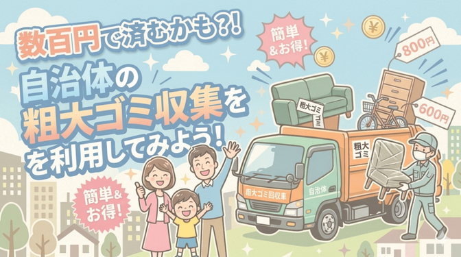 処分費用が数百円で済むかも？！😳自治体の粗大ゴミ収集を利用してみよう！収集までの流れを詳しく解説★