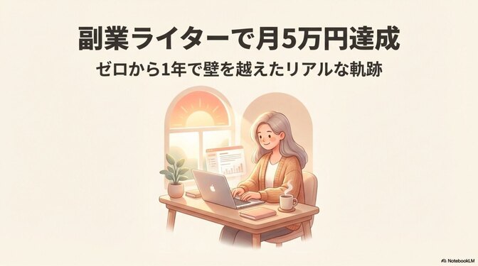 朝3時起き×2児ママが11か月で月5万円達成！時間なし・経験なしでも継続できた1年