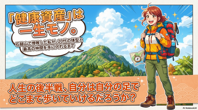 「健康資産」は一生モノ。石鎚山で惨敗した私が、20代の体型と仲間を手に入れるまで 