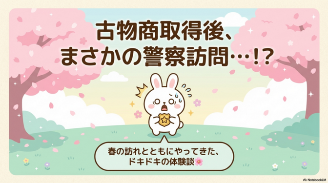 古物商を取ったら警察が来る？実際にあった連絡の話