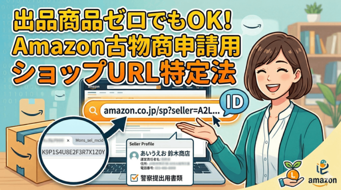出品ゼロでも大丈夫！Amazon古物商申請に必要な「ショップURL」を確実