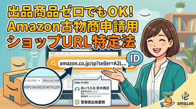 出品ゼロでも大丈夫！Amazon古物商申請に必要な「ショップURL」を確実に特定・表示する方法