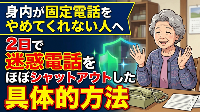 【身内が固定電話をやめてくれない人へ】2日で迷惑電話をほぼシャットアウトした具体的方法