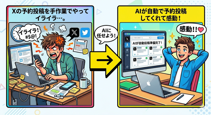 Xの予約投稿の登録が嫌で動けなかったあなたへ！Claude Coworkで予約投稿設定しよう！
