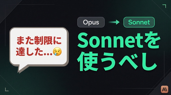 【活用術】Claude制限が頻繁に来る人必見！モデルの使い分けについて解説