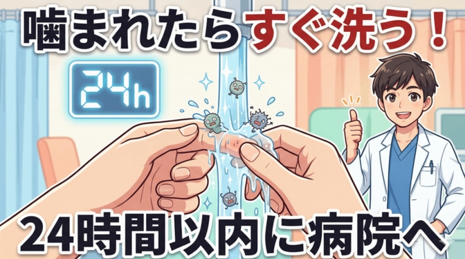 【連載 第3回】噛まれたらすぐ洗う！大切な指を守る「一番の応急処置」と病院でのケア