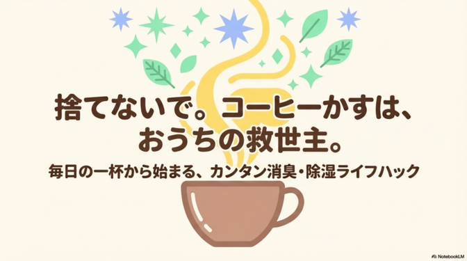 コーヒーかす、すぐ捨ててない？　消臭・除湿剤としてもうひと働きしてもらいましょう♪