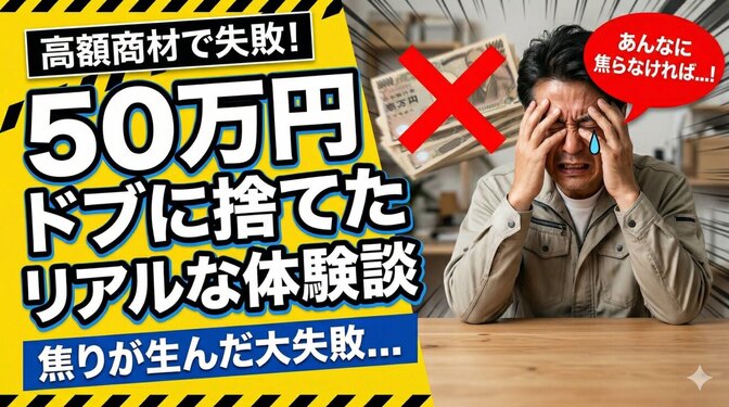 【高額商材で失敗】５０万円ドブに捨てたリアルな体験談（焦りが生んだ大失敗）