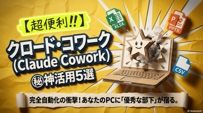 Claude Coworkで実現する「自律型AIエージェント」驚きの活用術5選