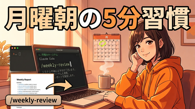 【AI時短術】週次レビューを5分で終わらせるプロンプト公開 ─ 続かない振り返りの救世主