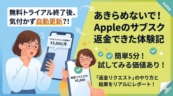 気付かず自動更新されてしまったサブスクの返金リクエストが通ったリアル体験記🙌✨