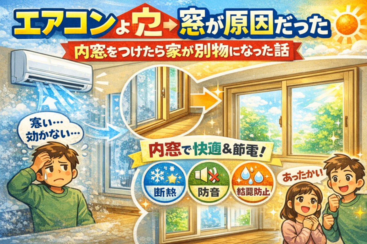 エアコンより窓が原因だった。?内窓をつけたら家が別物になった話 