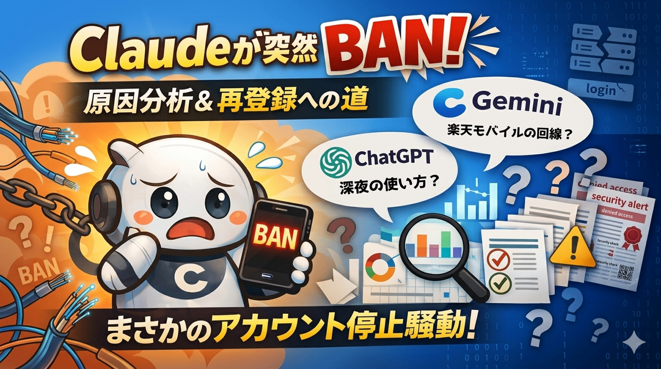 Claudeが突然BANされました。原因分析と再登録までまとめます。｜リベシティノウハウ図書館