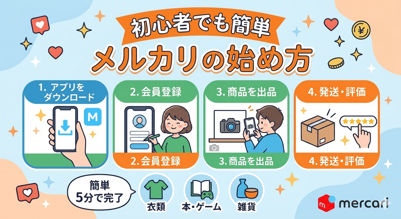 稼ぐ力 初心者🔰でも簡単 メルカリを始めてみよう｜リベシティノウハウ