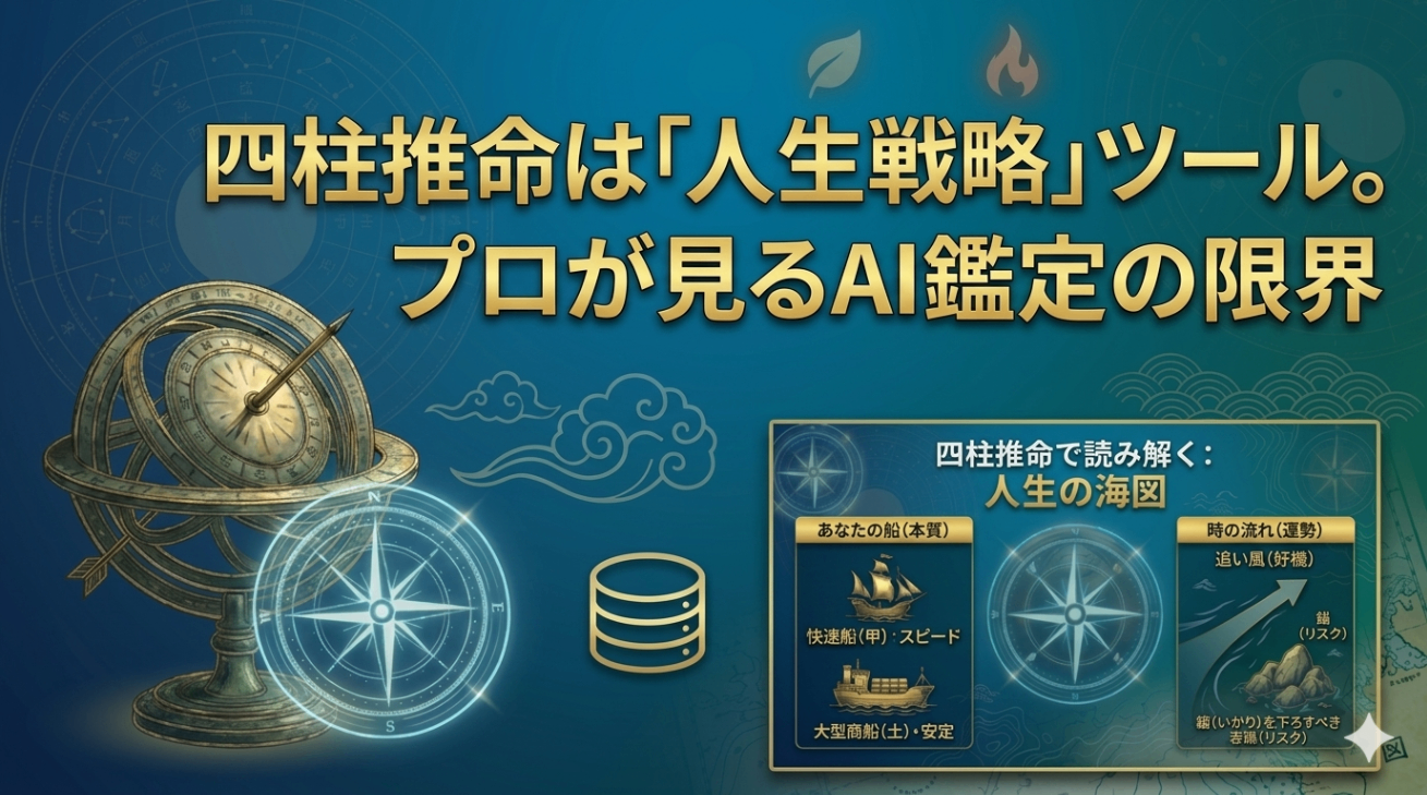 四柱推命は「人生戦略」ツール。プロが見るAI鑑定の限界。｜リベシティ
