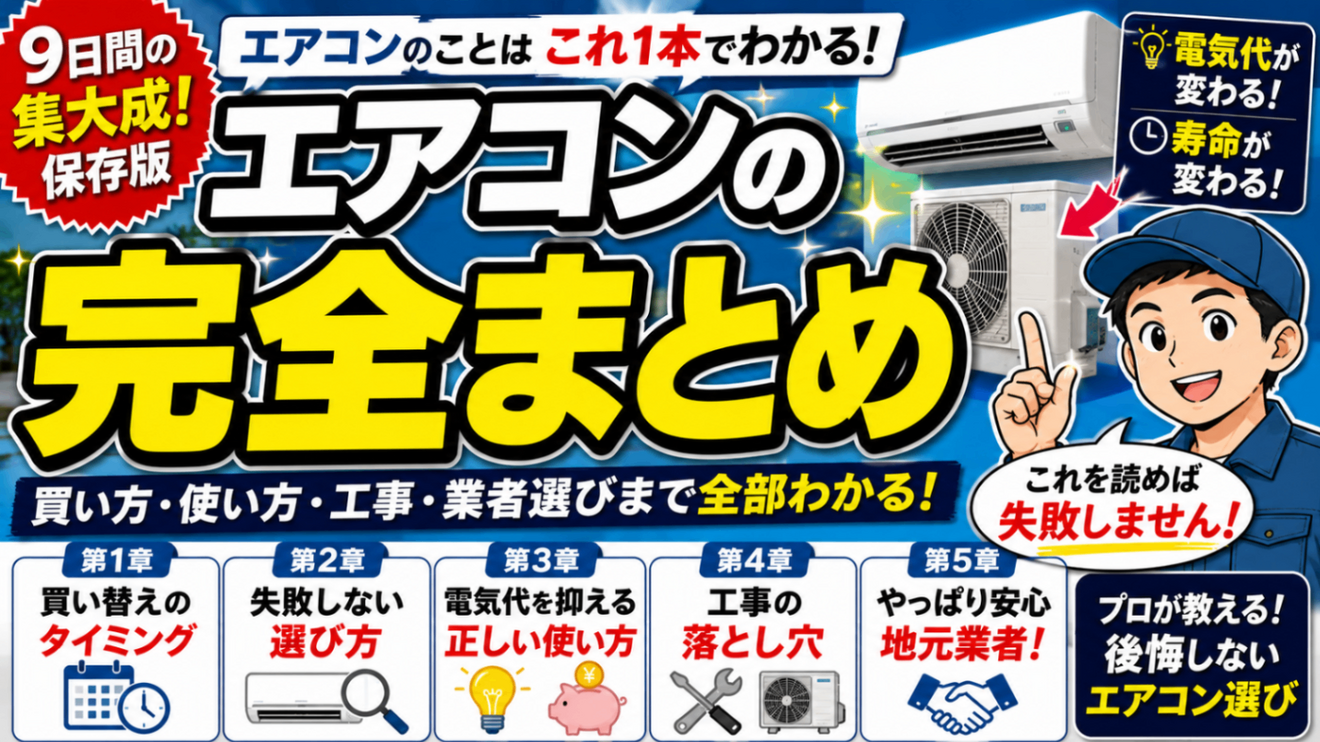GWチャレンジ完結】プロが教えるエアコンの全知識！保存版完全ガイド