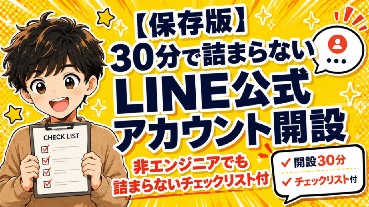 保存版】画像でわかる！30分でできるLINE公式アカウント開設方法を解説