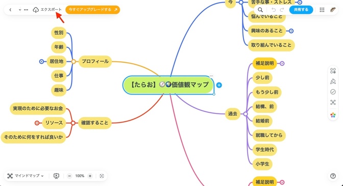 マインドマイスター（MindMeister）のエキスポート（バックアップ）方法