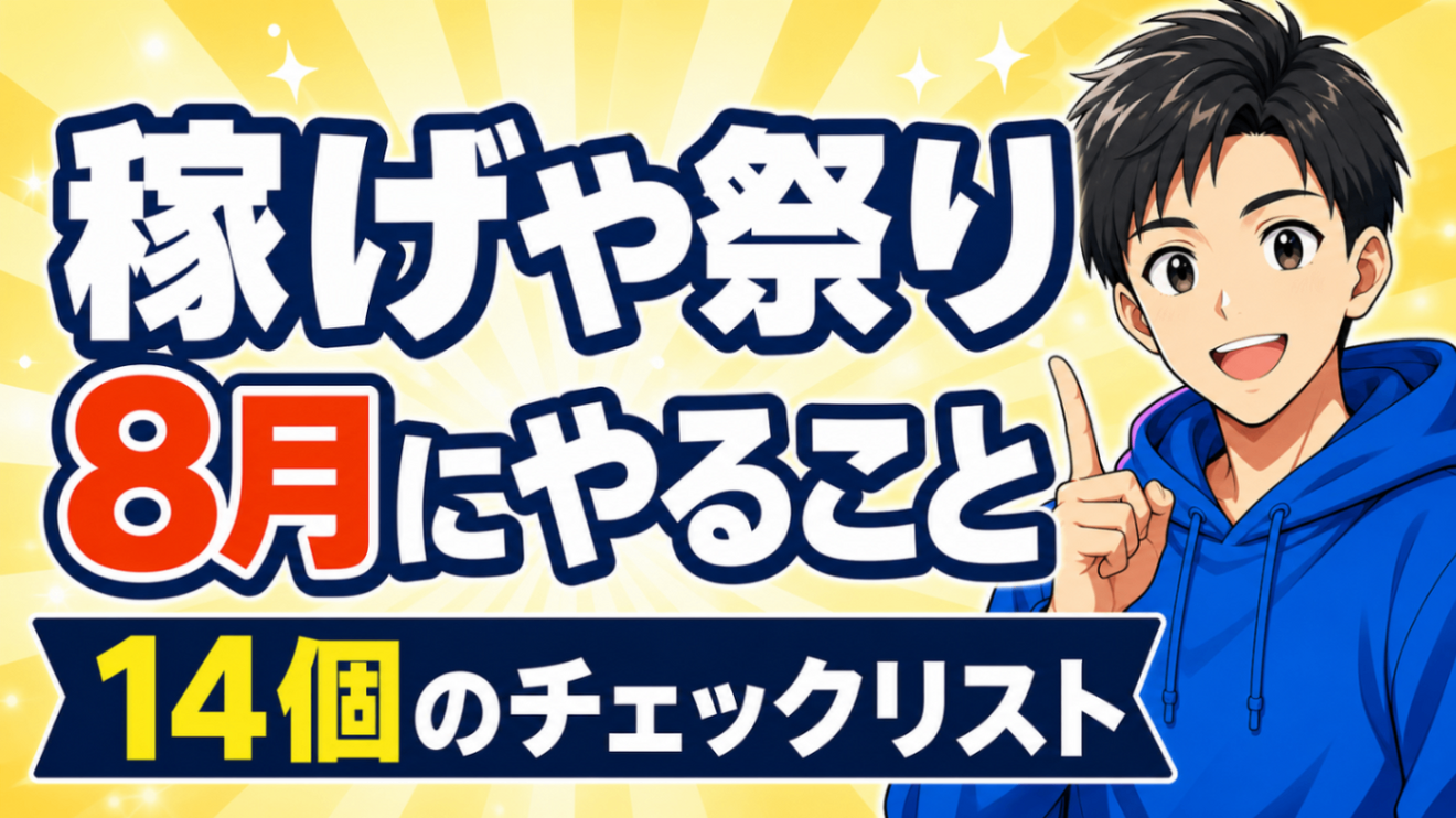 【稼げや祭りの準備】8月のうちにやっておく14個のチェックリスト｜サービスづくりから初売上まで