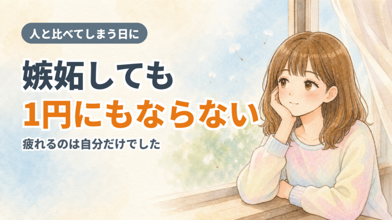 嫉妬した日に、記事を1本書いた話｜怒っても嫉妬しても1円にもならない