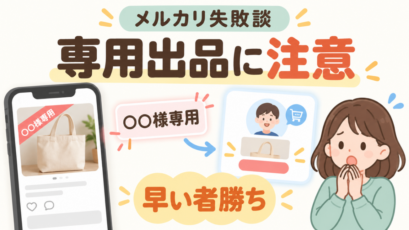 〇〇様専用」と書いたのに、別の方に買われました📱【メルカリ失敗談