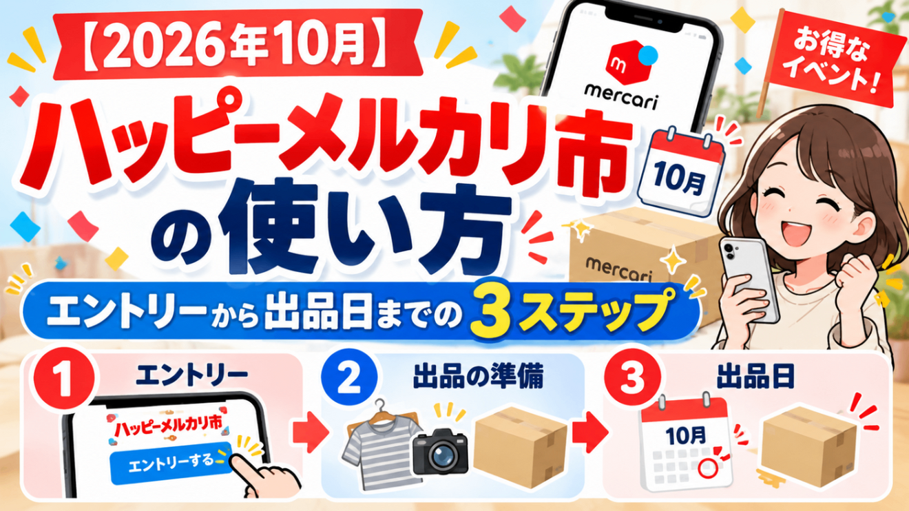2026年10月ハッピーメルカリ市の使い方｜エントリーから出品日までの3