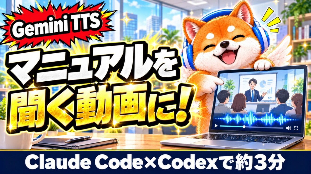 シーマ (プロフ必ずお読みください) Gemini TTSで社内マニュアルを動画化する方法【Claude Codeで作る手順