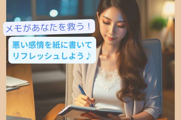 心のデトックス術：悪い感情を紙に書いてリフレッシュしよう