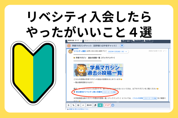初心者向け♪リベシティでやっておいたがいい4選😄