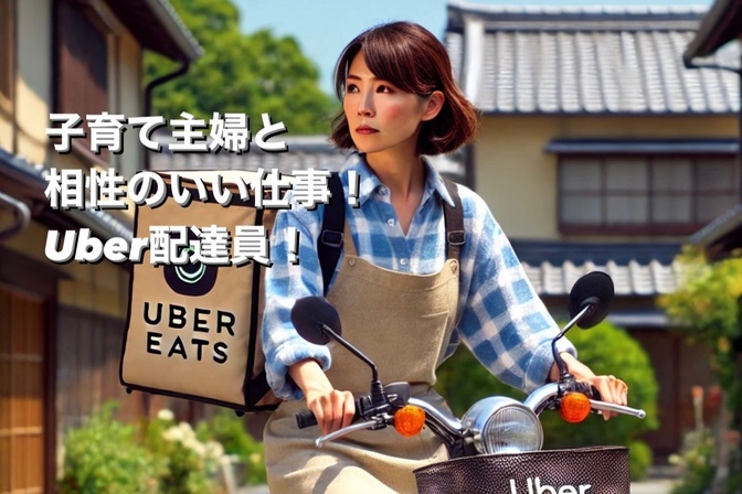 働く時間が自由に決めれるウーバー配達員は子育て主婦のパートに最適！