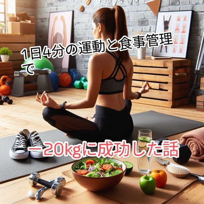 1日4分の運動と食事管理で20kgダイエットに成功した話