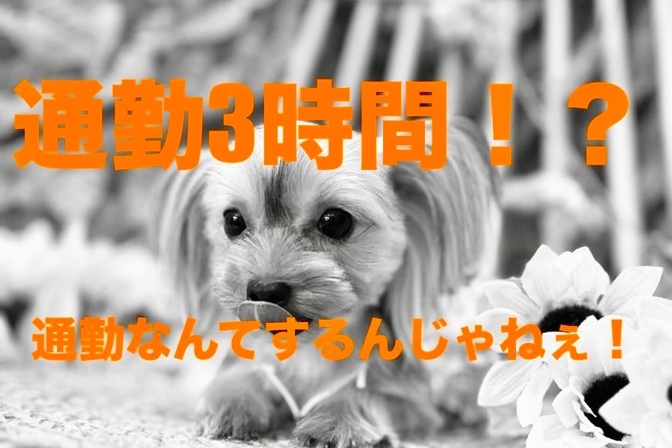 通勤3時間！？通勤なんてするんじゃねぇ！