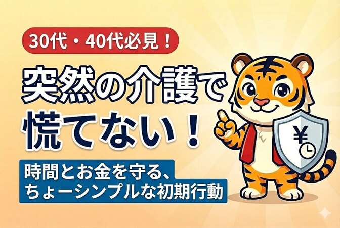 【30代〜40代必見】突然の介護で慌てない！時間とお金を守る、ちょーシンプルな初期行動