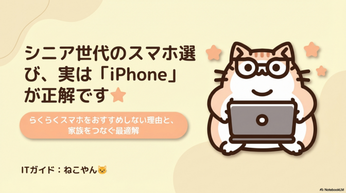シニア世代にらくらくスマホをおすすめしない理由！最適解はやっぱりiPhone⭐️
