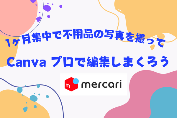 1ヶ月集中で不用品の写真を撮ってCanva プロで編集しまくろう
