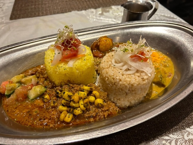 【大阪グルメ】梅田駅直結！4種のカレーが楽しめる欲張りスパイスカレー！🍛