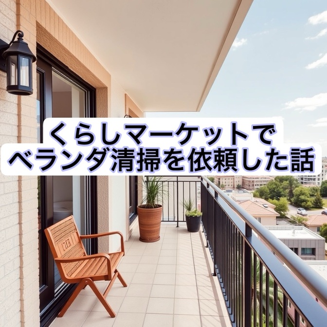 くらしマーケット体験談❶　ベランダ掃除編