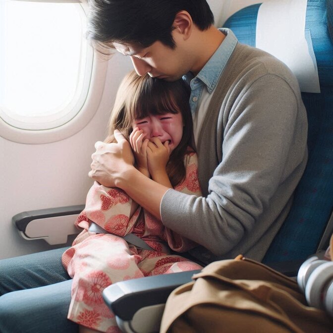 飛行機の中で泣きづらくする方法