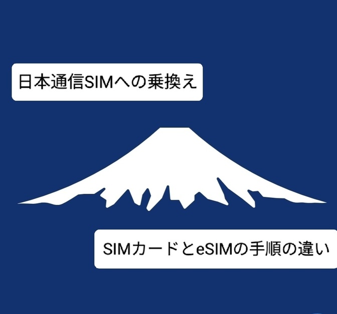 日本通信SIMに乗換え　eSIMとSIMカード手順の違いを解説