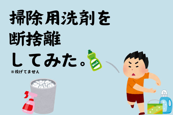 掃除用洗剤を断捨離してみた。