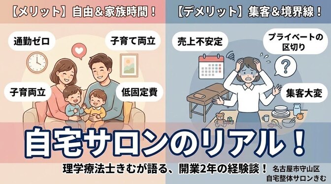 自宅サロンのメリット・デメリット