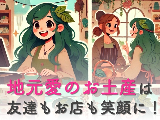 地元愛のお土産は、友達もお店も笑顔に！