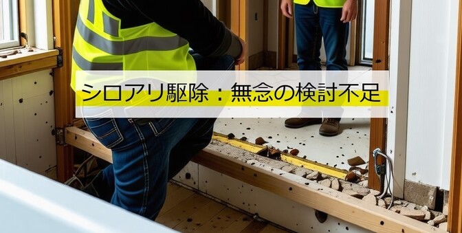 シロアリ駆除：無念の検討不足