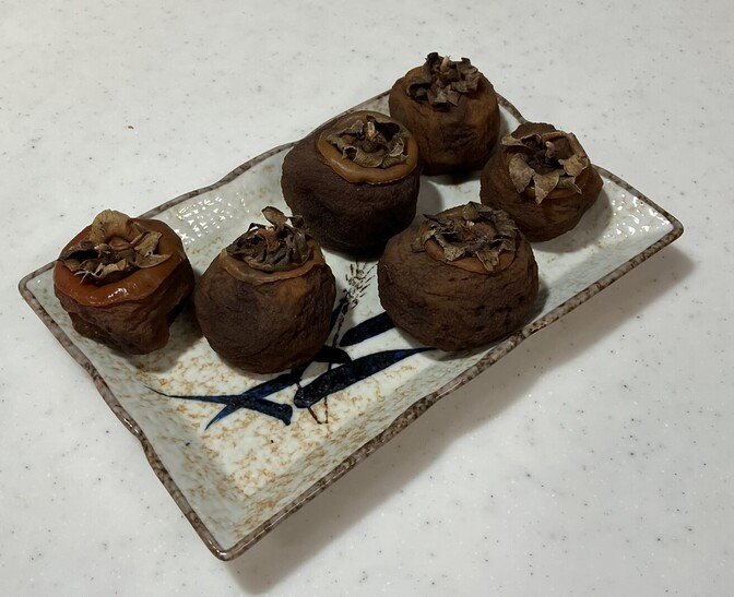 ☆ほったらかし☆吊るさない干し柿作り