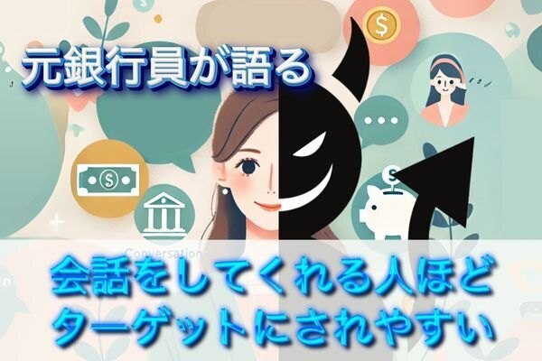 【元銀行員が語る】会話してくれる人ほど、ターゲットにされやすい