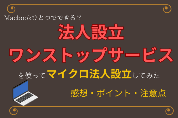法人設立を簡単に！法人設立ワンストップサービスを使おうか迷っているあなたへ！困った点共有します！