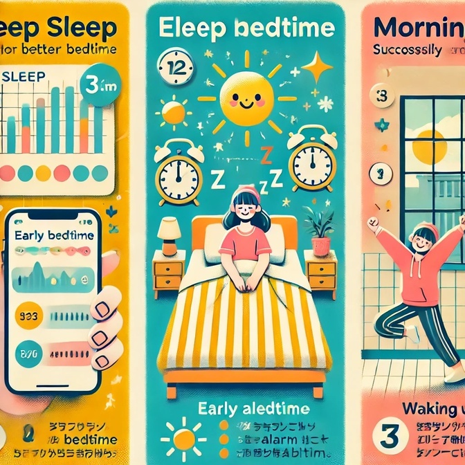 「朝が楽になる！睡眠改善の3つの秘訣」