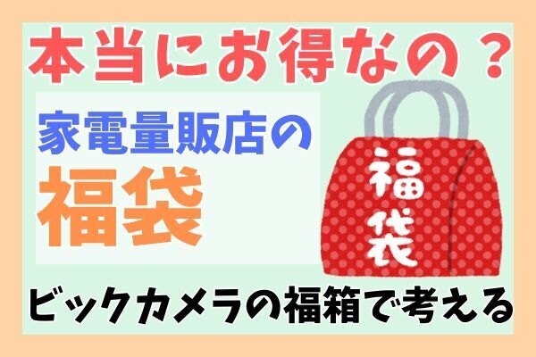 家電量販店の福袋はお得なの？ビックカメラの福箱で考える