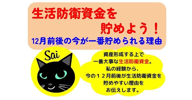 生活防衛資金を貯めよう！6月/12月前後の今が一番貯められる理由。
